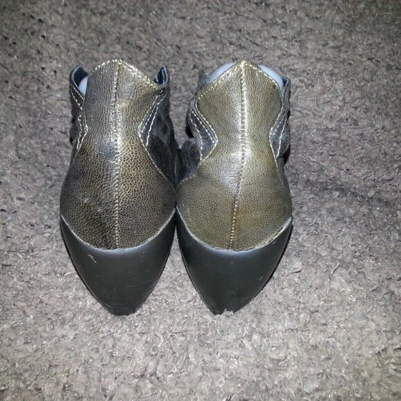 JUMP FOR THE PEOPLE-BRASH Bootie-Olive/Dark Brown Leather-Size 9.5-Excellent - Picture 5 of 7